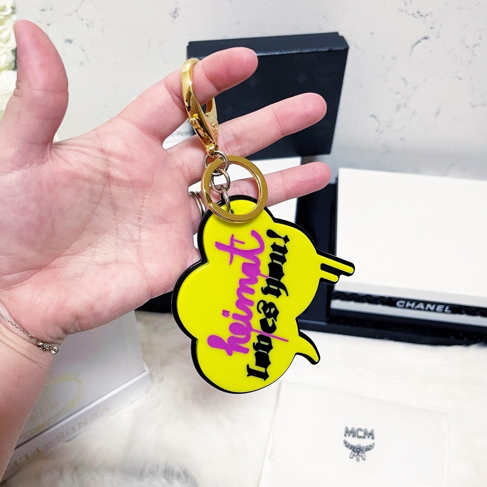 Authentic MCM x Strumbel Brand New Limited Edition Neon Bag Charm / Keychain - Picture 5 of 12